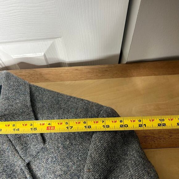 Vintage Kuppenheimer Men's 100% Wool Sport Coat Blazer Elbow Patches Gray - Picture 9 of 9